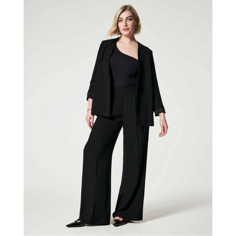 SPANX Black Wide-Leg High-Rise Pants